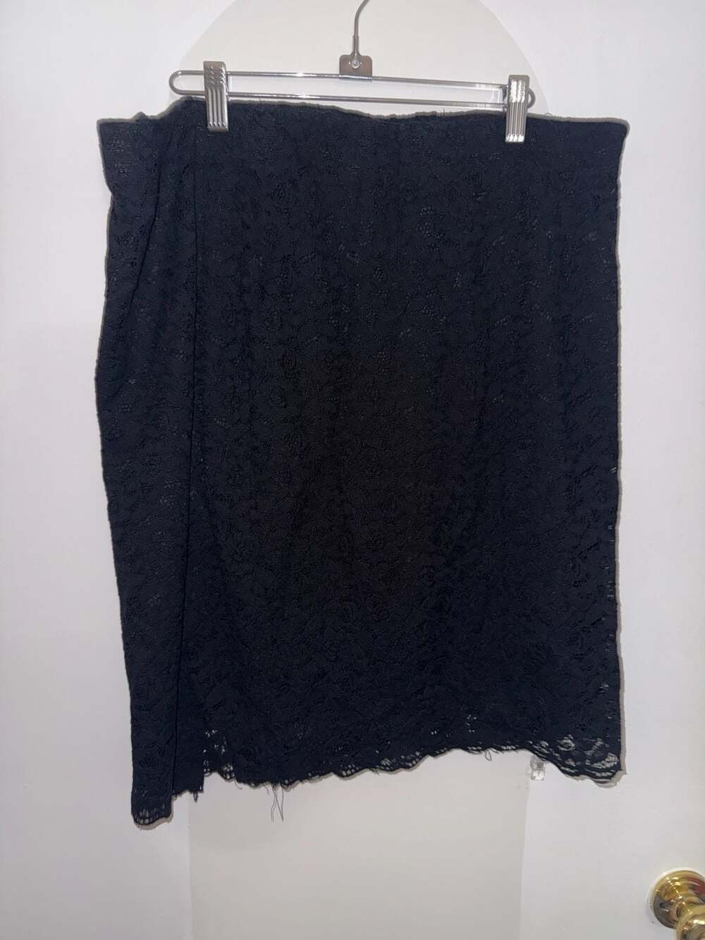 Lane Bryant Black Lace Pencil Skirt, Size 20